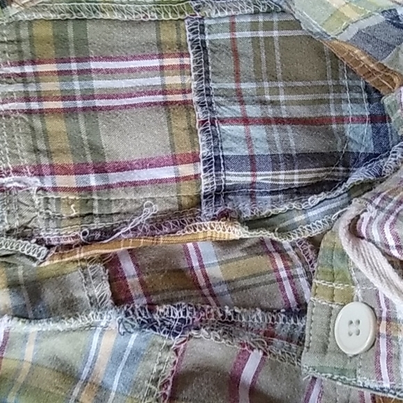 Kim Rogers Patchwork Madras Shorts sz 12P 100% cotton - Picture 6 of 7